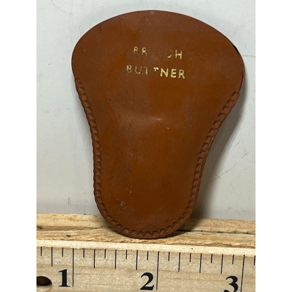 Vintage Buttner Steel Cutting Tool w/ Original Leather Case Collectible Tool